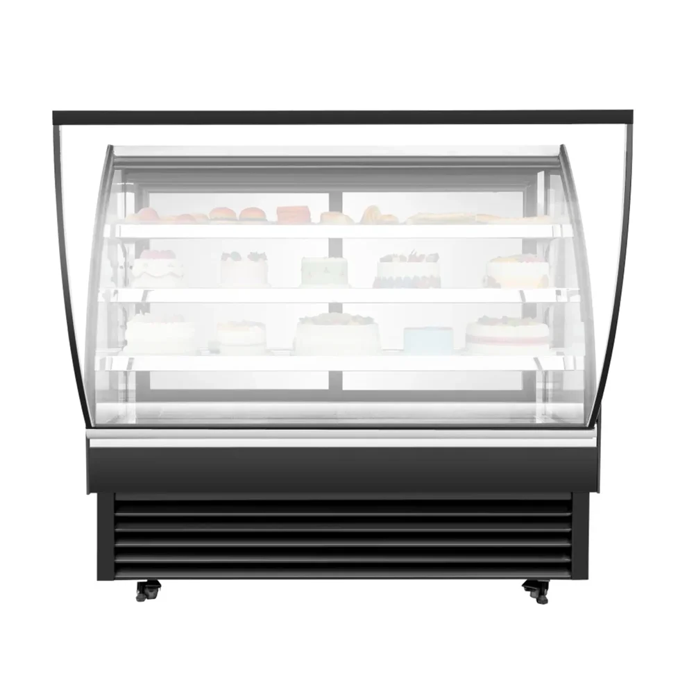 Frigomax Series 71" Refrigerated Display Case with Curved Glass, 26 cu. ft., 1 Year Warranty