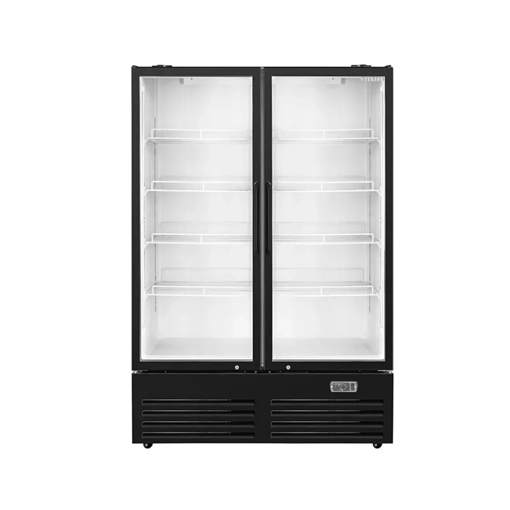 Frigomax Series 51" Commercial Merchandiser Refrigerator, 2 Swing Glass Doors, Coated Steel, 1 Year Warranty