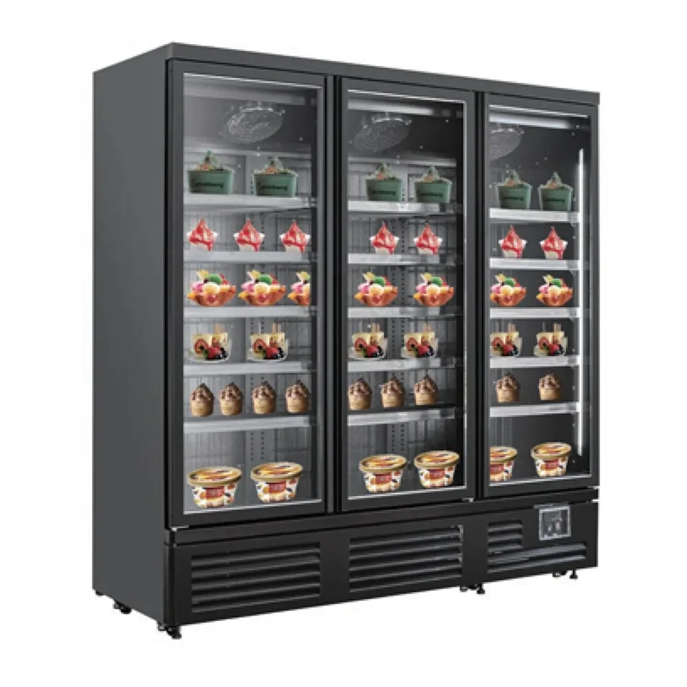 Frigomax Series 74" Glass Door Merchandising Freezer, 3 Swing Glass Door, 1 Year Warranty