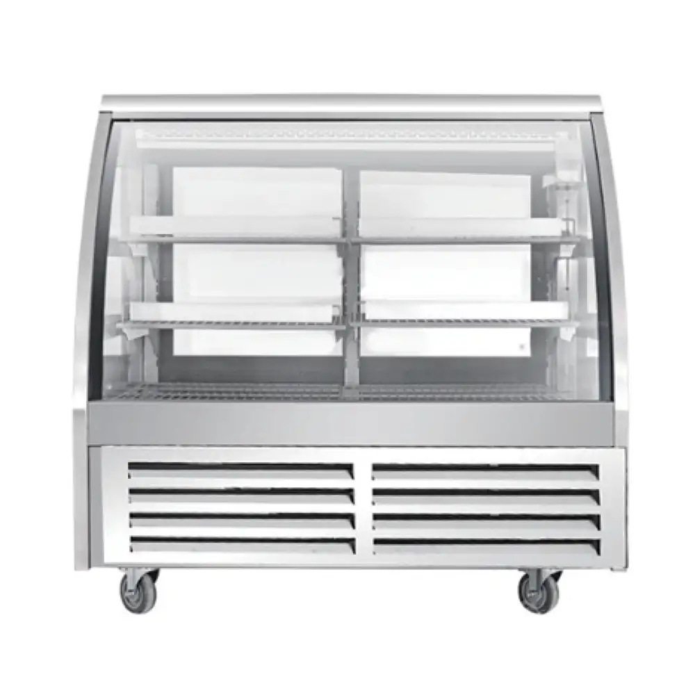 Frigomax Series 36" Refrigerated Display Case with Curved Glass, 12 cu. ft., 1 Year Warranty