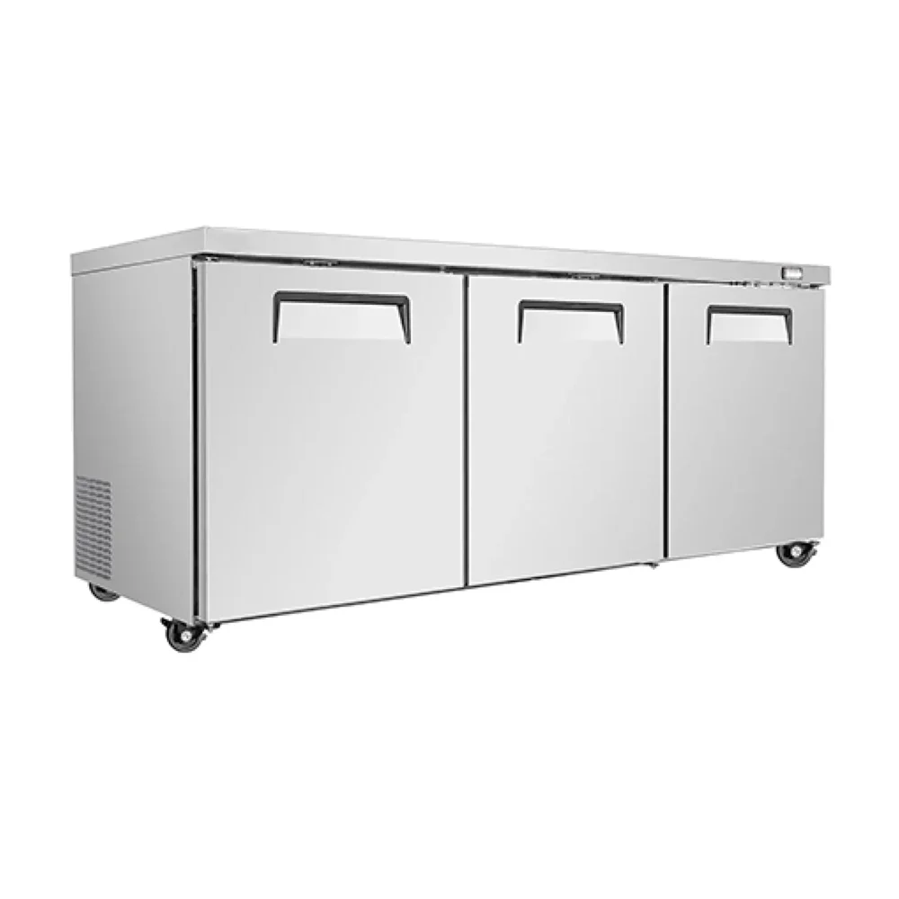 Frigomax Series 72'' Undercounter Refrigerator, 3 Doors, Stainless Steel, 1 Year Warranty