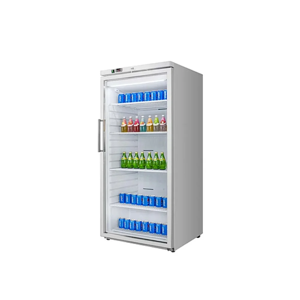 Frigomax Series 30" Reach-In Merchandiser Freezer, 1 Glass Door, 4 Shelves, White Coated Steel, 1 Year Warranty