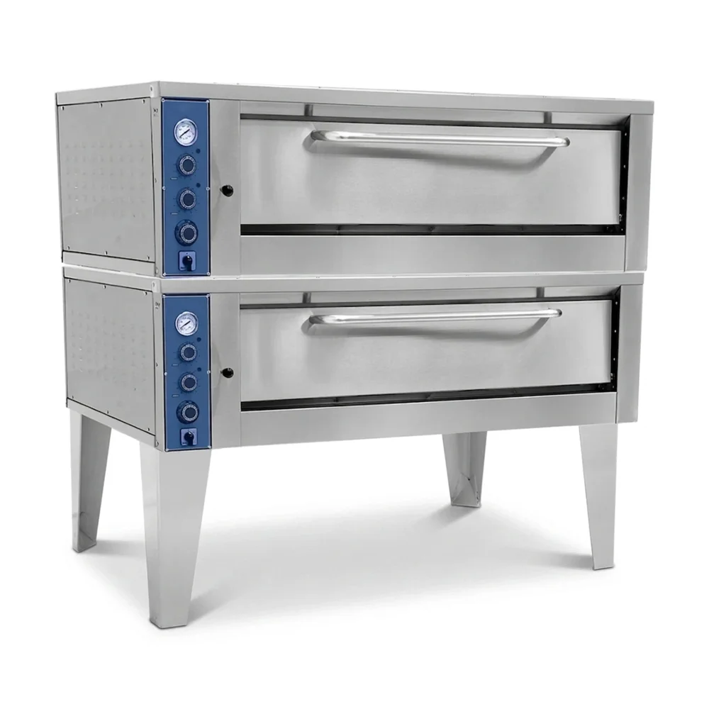 Pegasus FS78E-2 76" Electric Double Deck Pizza Oven with 60" x 36" Chamber, 26,100W, 208V, 3 Phase - Firestone Series