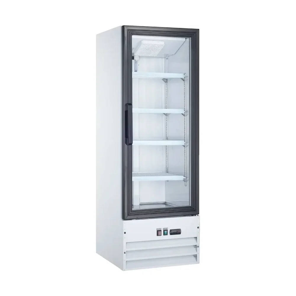 Coldline 21" Reach-In Merchandiser Refrigerator, White, 1 Glass Swing Door, 1 Year Warranty