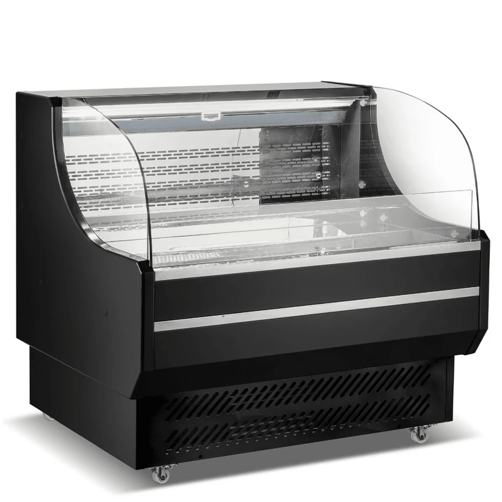 ProKitchen Series 48" Grab and Go Low Profile Open Air Merchandiser, Black, 1 Year Warranty