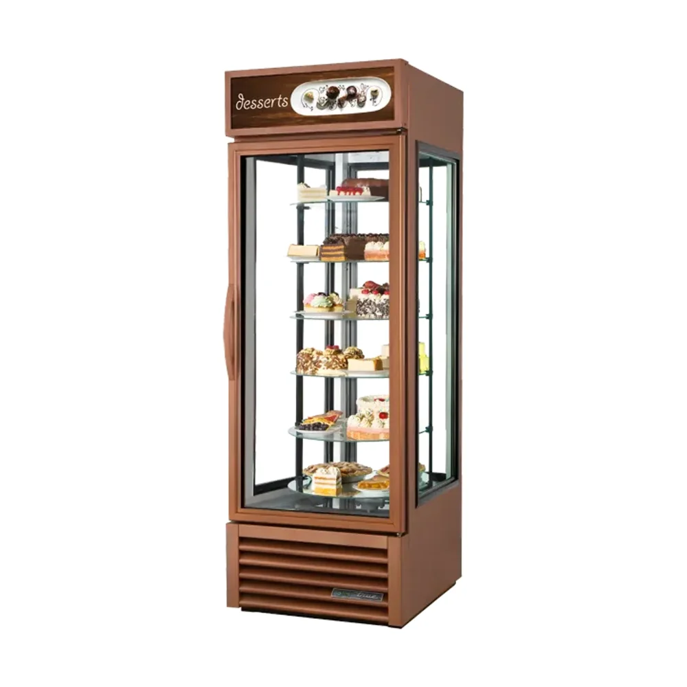 True G4SM-23RGS-HC~TSL01 27" Rotating Shelf Refrigerated Glass Door Merchandiser, 1 Section 7 Year Warranty