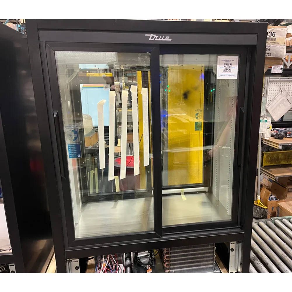 Used True GDM-33CPT-54-HC-LD 39 1/2" Refrigerated Sliding Glass Door Pass-Thru Merchandiser, 3-Year Limited Warranty