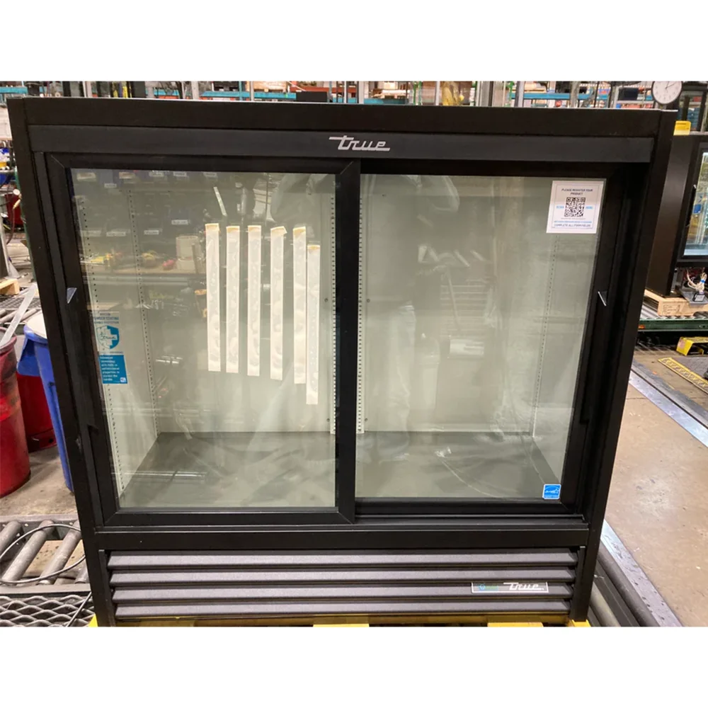 Used True GDM-41SL-48-HC-LD 47" Merchandiser Refrigerator, 2 Sections, Sliding Doors, 3-Year Limited Warranty