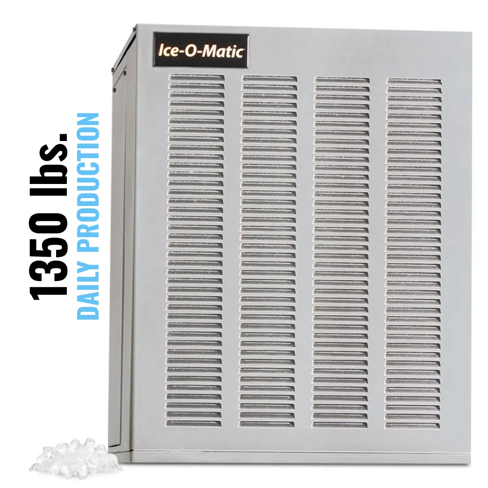 Ice-O-Matic air cooled pearl nugget ice machine head without storage bin, providing steady ice output for professional beverage service.