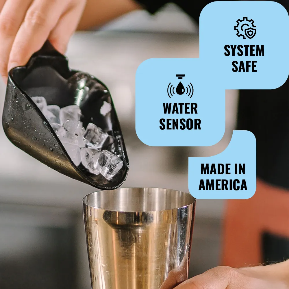 Ice-O-Matic air cooled pearl nugget ice machine head without storage bin, providing steady ice output for professional beverage service.