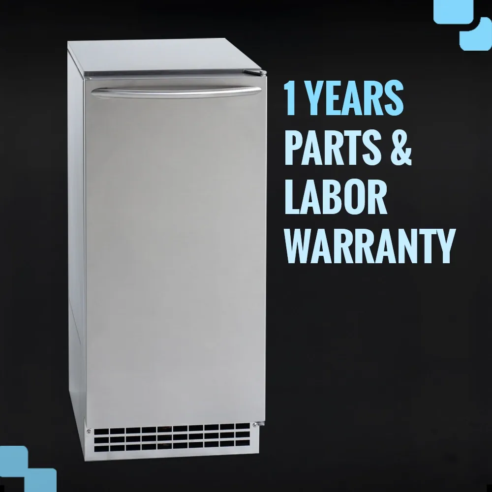 Ice-O-Matic pearl nugget ice undercounter machine head without storage bin, producing soft ice perfect for beverages and hospitality use.