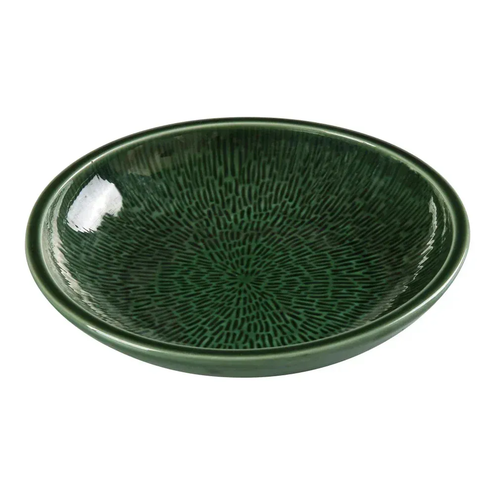 Yanco China green chinaware round salad bowl, durable catering serveware, reusable style for fresh sides, appetizers, and light plated meals.