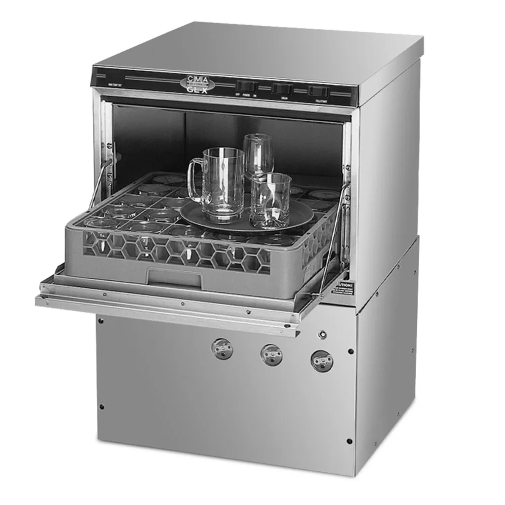 Low-temp CMA undercounter glasswasher for cafes and small restaurantscompact and quiet, it ensures crystal-clear results during peak service hours.