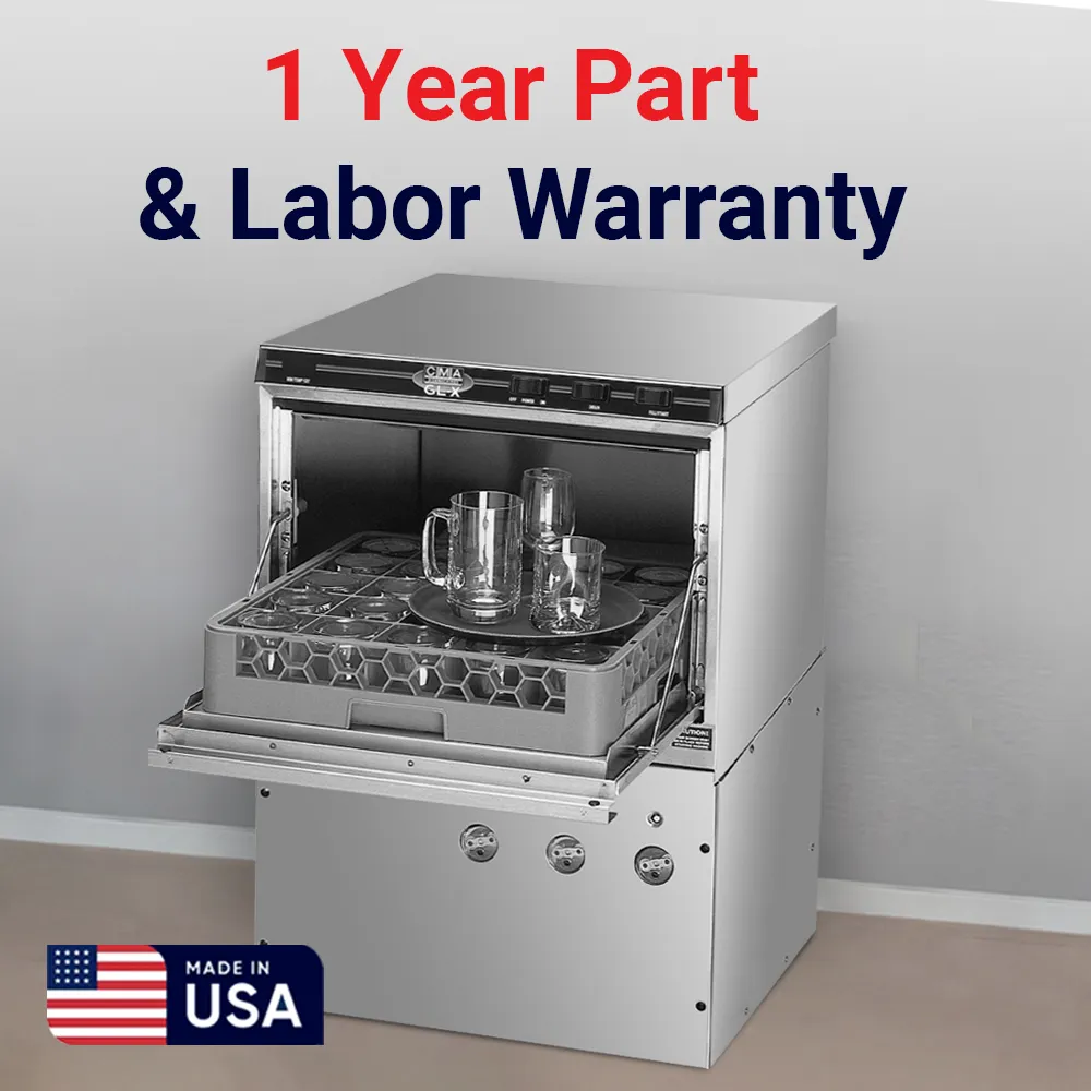Low-temp CMA undercounter glasswasher for cafes and small restaurantscompact and quiet, it ensures crystal-clear results during peak service hours.
