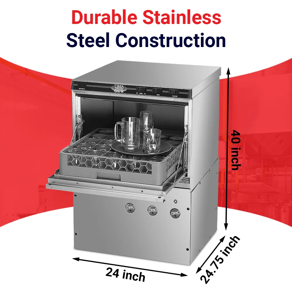 Low-temp CMA undercounter glasswasher for cafes and small restaurantscompact and quiet, it ensures crystal-clear results during peak service hours.