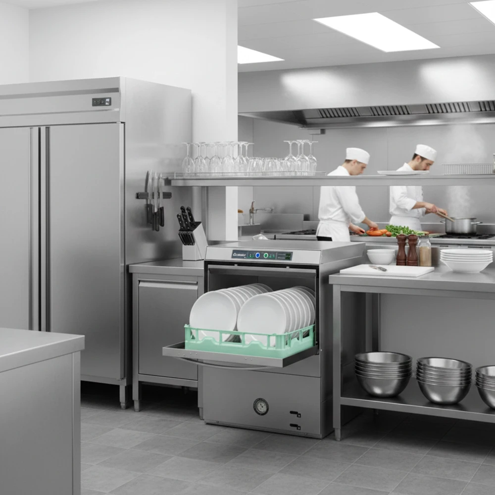 Eurodip DSP4DPS Deluxe High-Temperature Undercounter Dishwasher