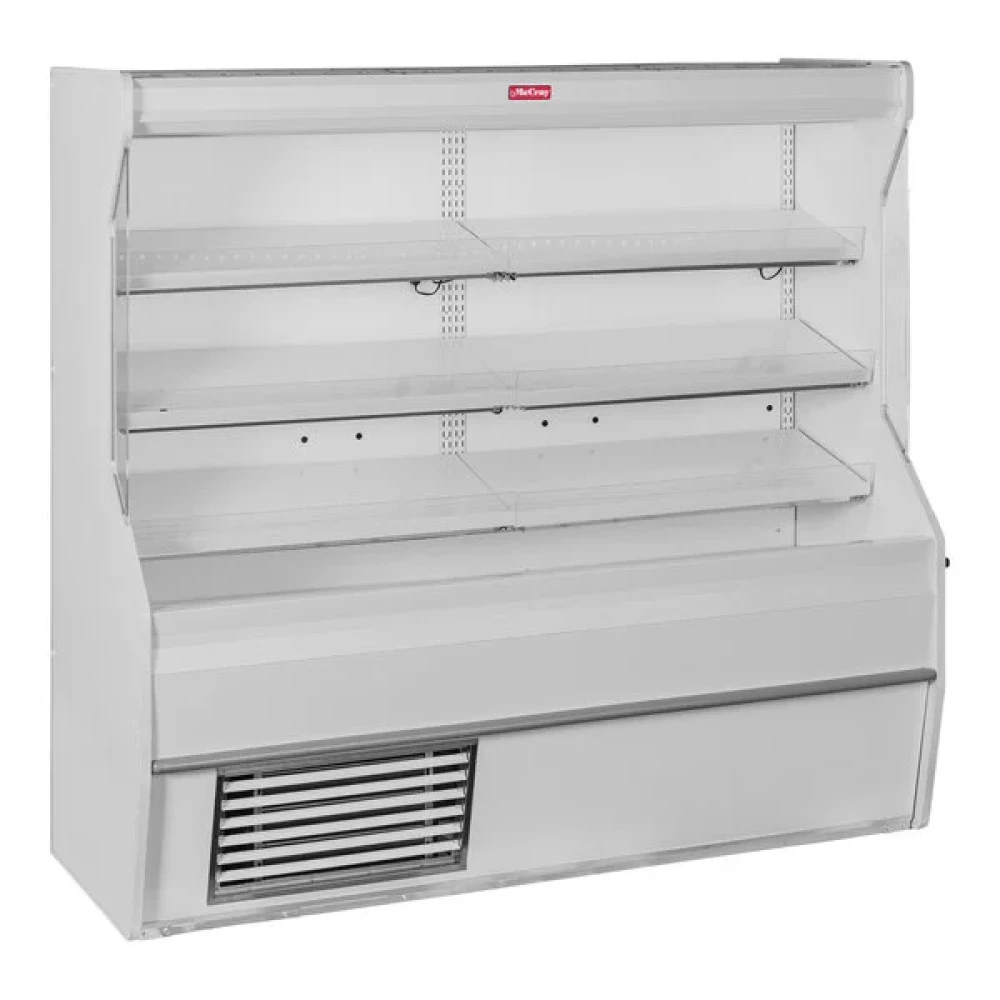 Howard McCray SC-M32E-6-LED 74" 3-Shelf Horizontal Open Air Curtain Meat Merchandiser, White, 115/208-230V