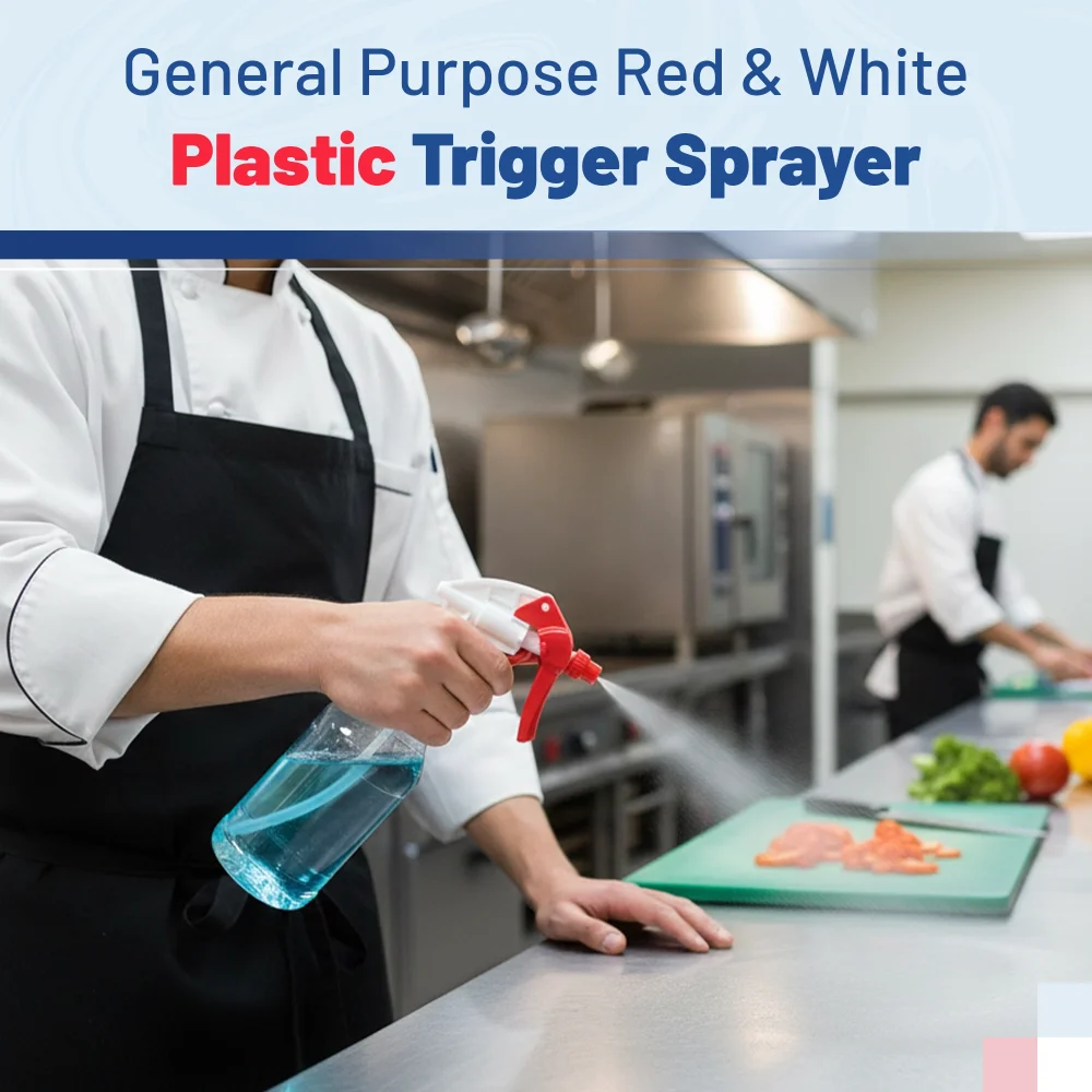 Hospeco 5906 9.8" General Purpose HD Trigger Sprayer, Red / White