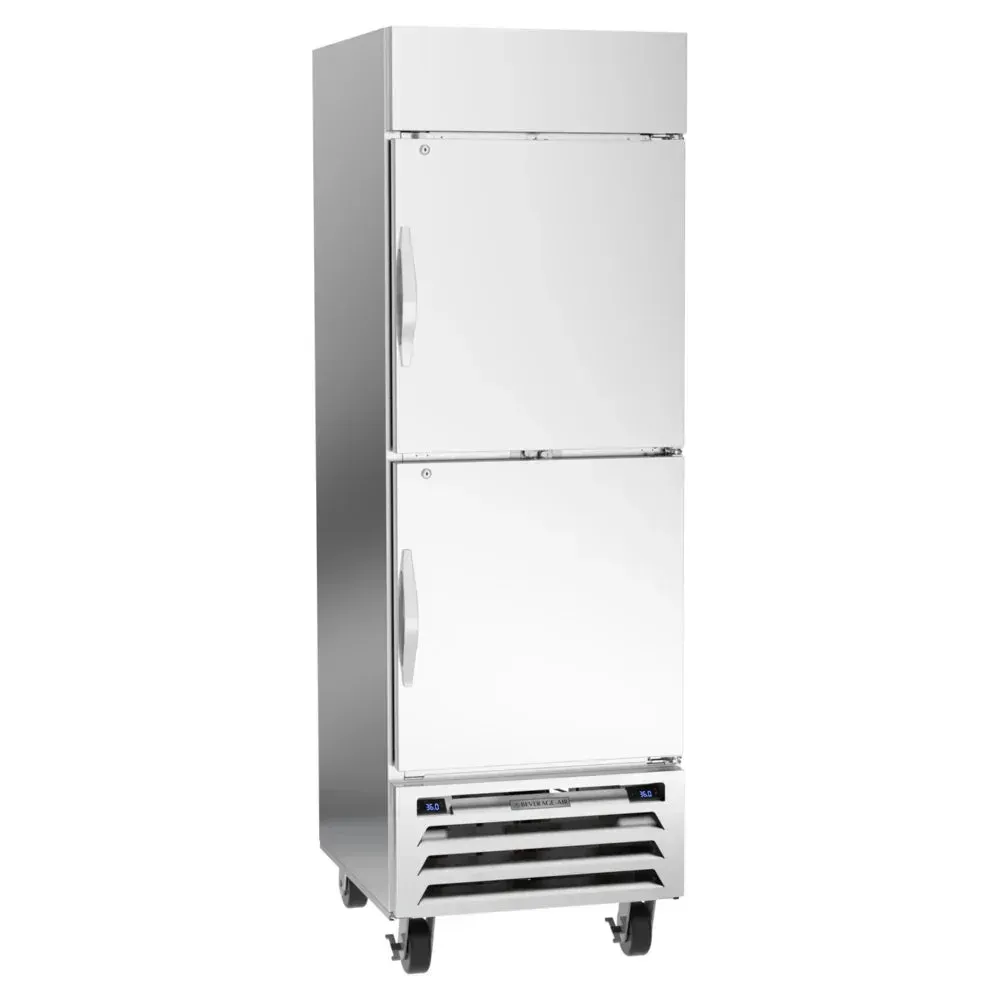 Beverage-Air single-section dual temperature reach-in freezer refrigerator for cafes provides flexible cold storage with stainless steel reliability.