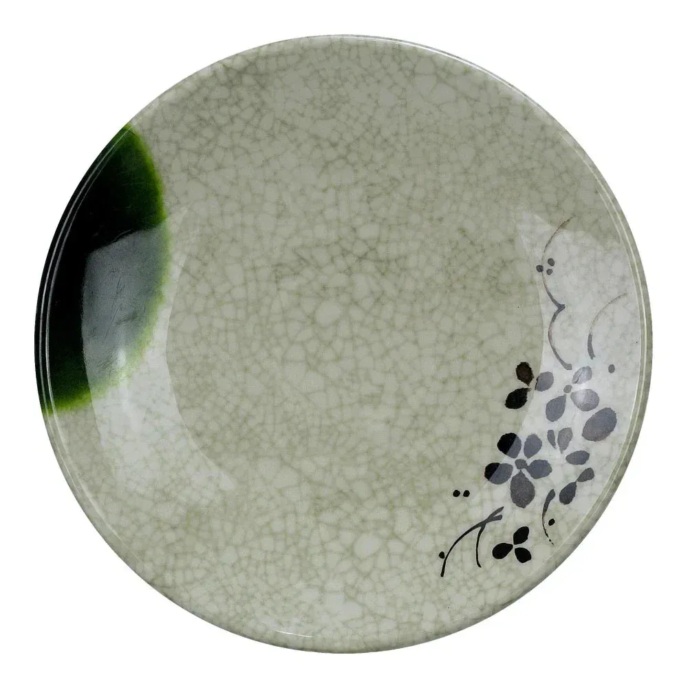 Yanco China beige melamine round plate durable and reusable, perfect for catering, bulk serving platter supply, and petite classic dining service