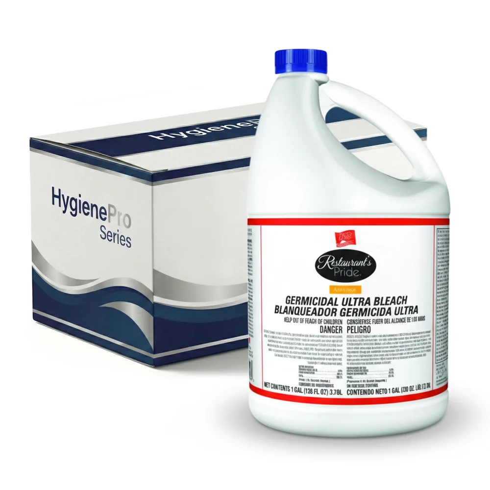 HygienePro Series 128 oz Germicidal Bleach, Black, 6% Ultra, 6/Case