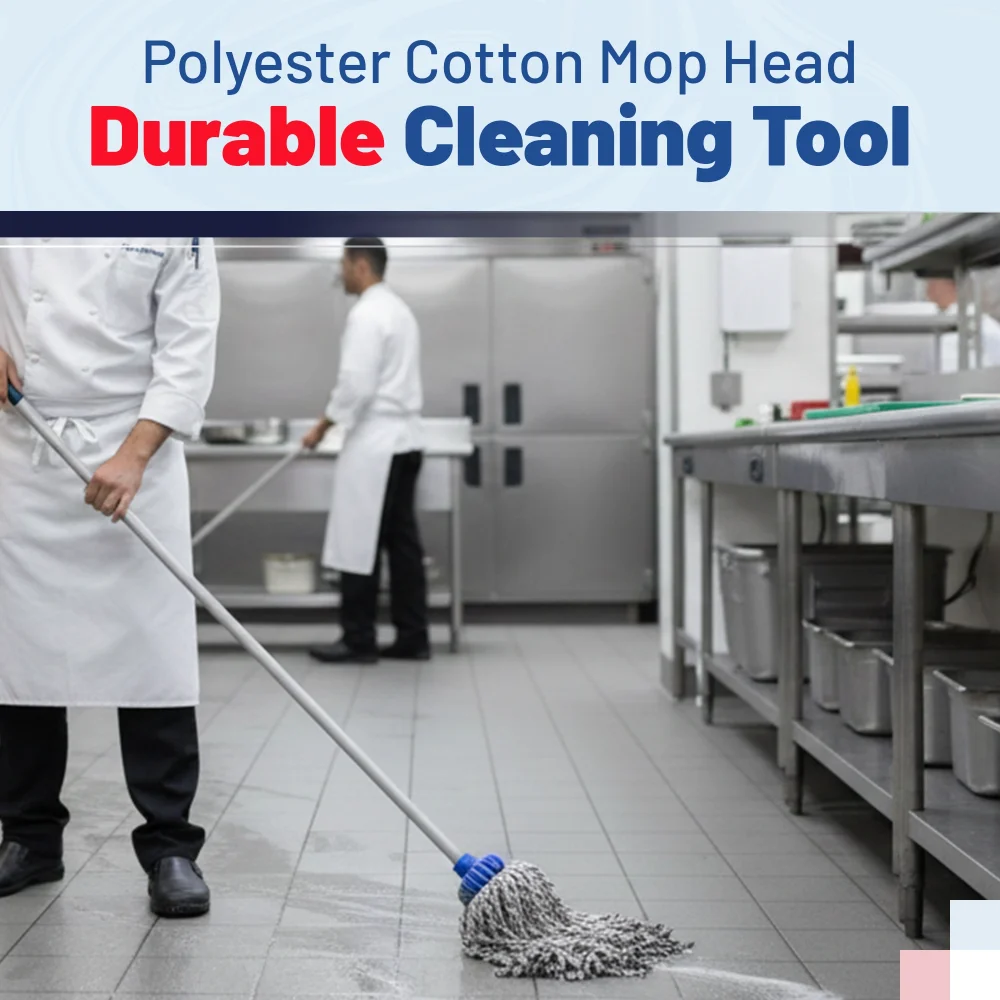 HygienePro Series Cotton Screw Type Mophead 24 With Layflat TE and Ring, 12/Case