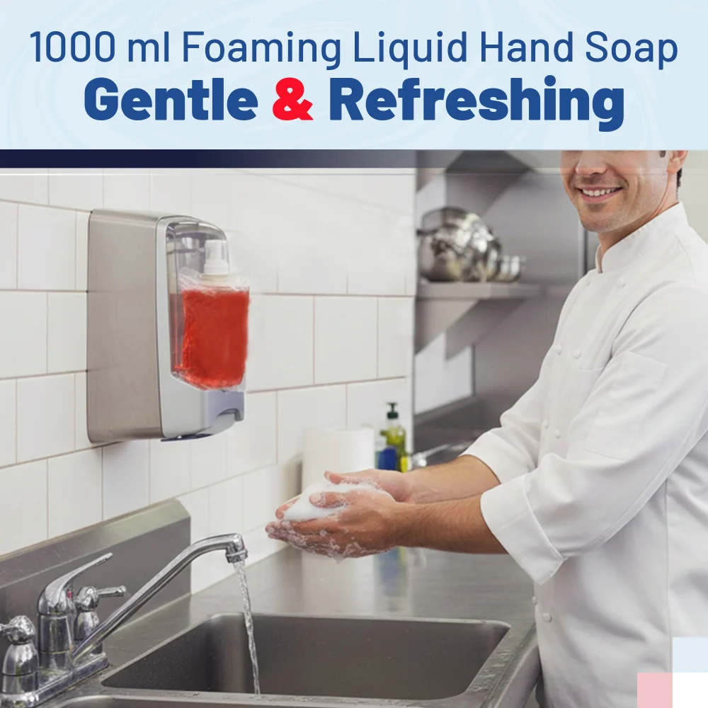 HygienePro Series 1000 ml Foaming Luxury Hand Soap, Pink, Tropical Scent, 6/Case
