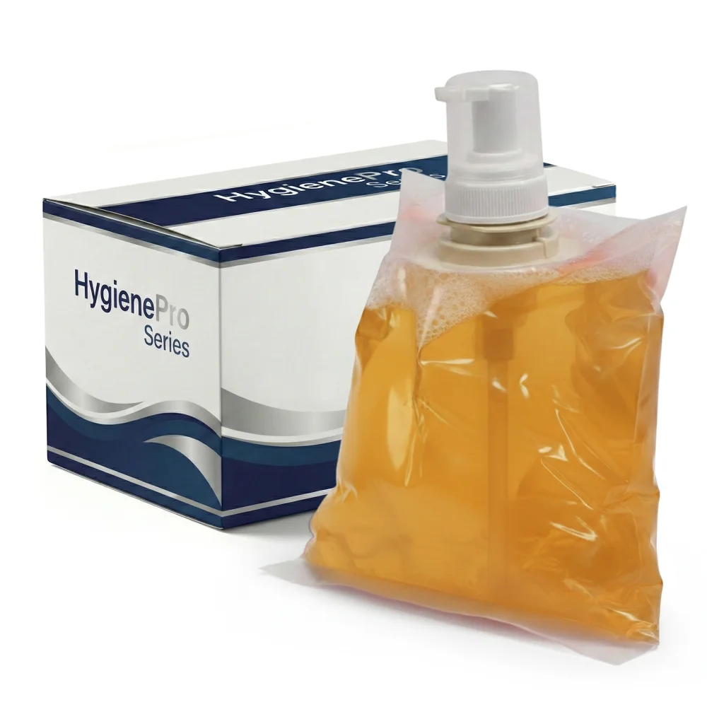 HygienePro Series 1000 ml Foaming Antibacterial Hand Soap, Amber with Citrus, Spice Scent 6/Case