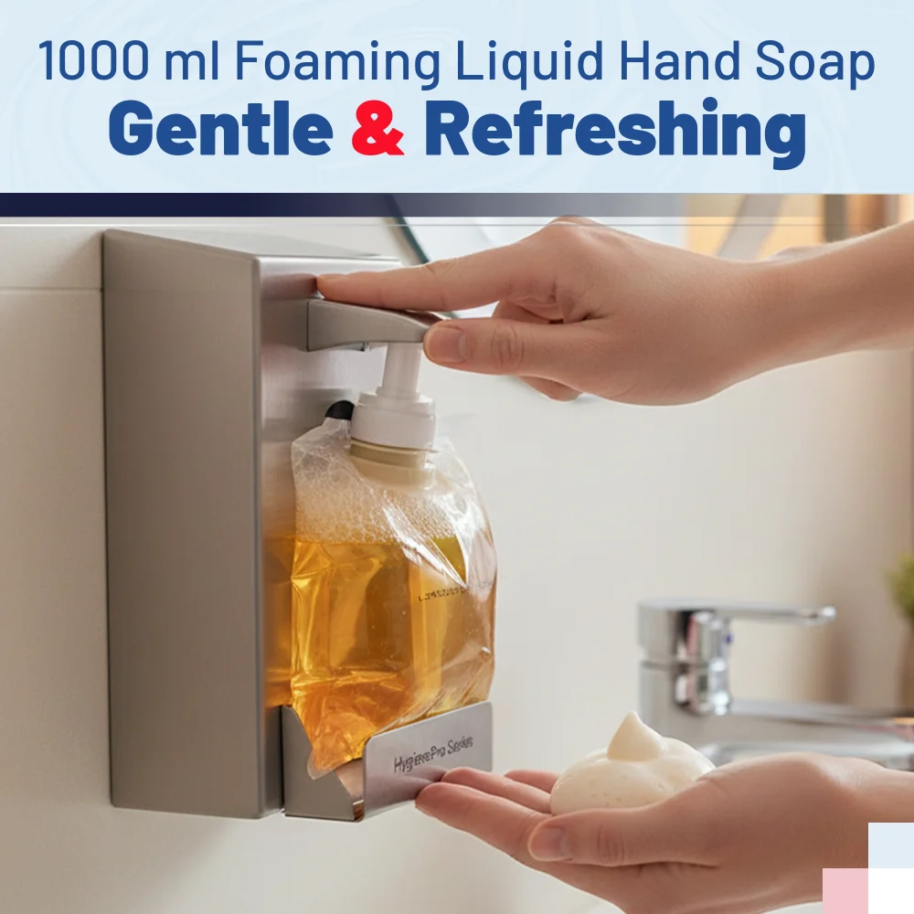 HygienePro Series 1000 ml Foaming Antibacterial Hand Soap, Amber with Citrus, Spice Scent 6/Case