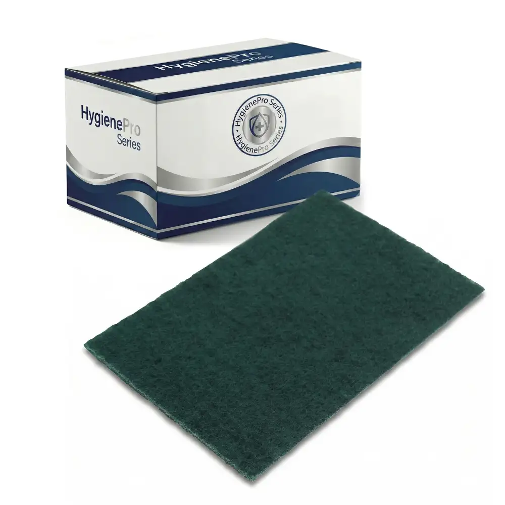 HygienePro Series 6" x 9" Scrubbing Hand Pad Green, Medium Duty, 20/Case