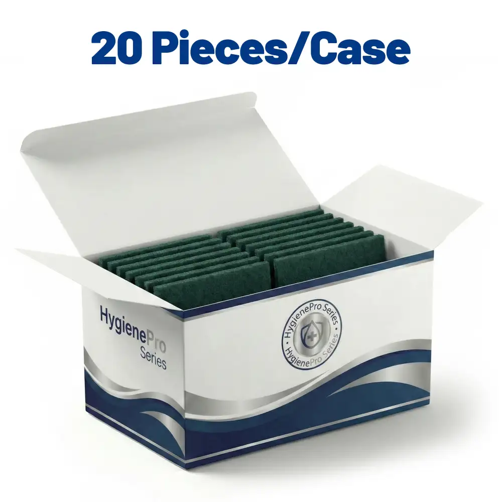 HygienePro Series 6" x 9" Scrubbing Hand Pad Green, Medium Duty, 20/Case