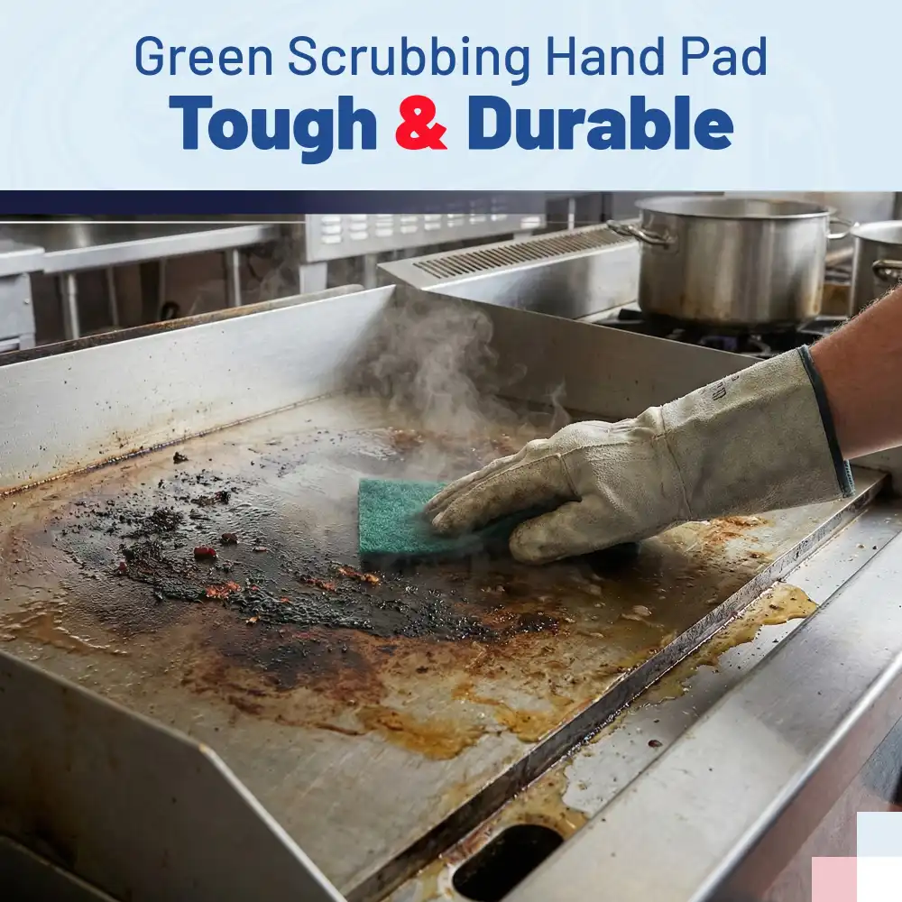 HygienePro Series 6" x 9" Scrubbing Hand Pad Green, Medium Duty, 20/Case