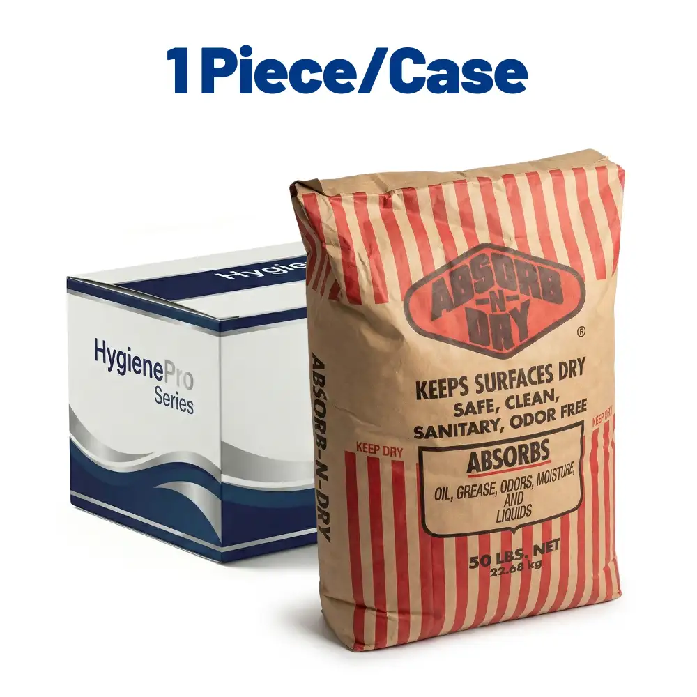HygienePro Series Absorb-N-Dry, Oil, Grease, Odors, Moisture and Liquids, 50 lbs