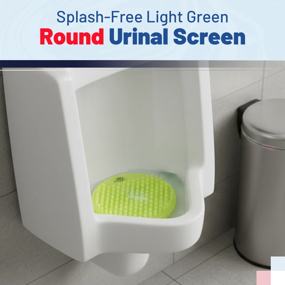 HygienePro Series Splash Free Lt Green Urinal Screen, Round, Cucumber Melon Scent, 10/Case