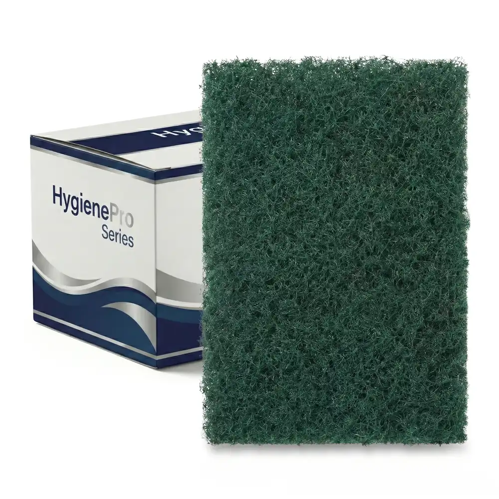 HygienePro Series 6" X 9" Scouring Pad Green, Medium Duty, 60/Case