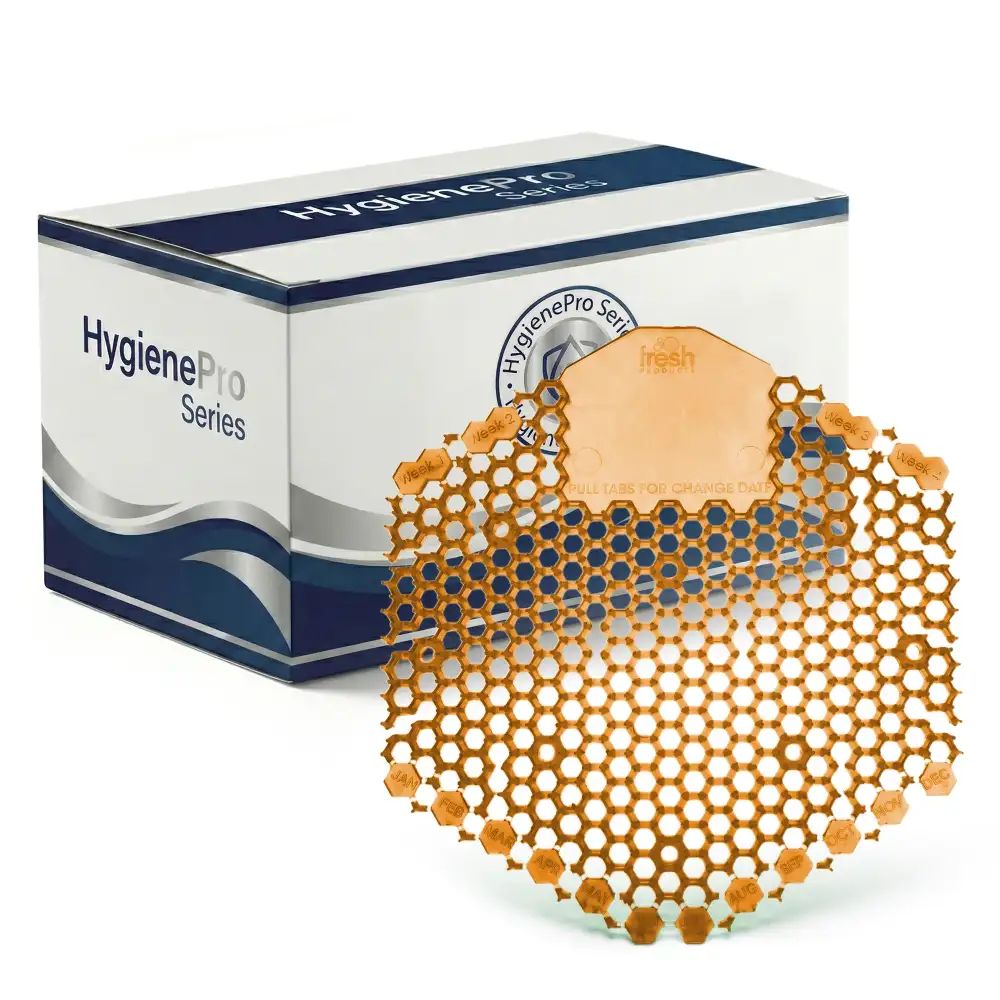 HygienePro Series Wave 3D Urinal Screen, Orange & Mango Scent, 10/Case