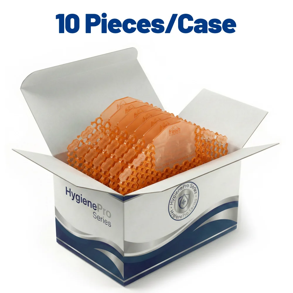 HygienePro Series Wave 3D Urinal Screen, Orange & Mango Scent, 10/Case