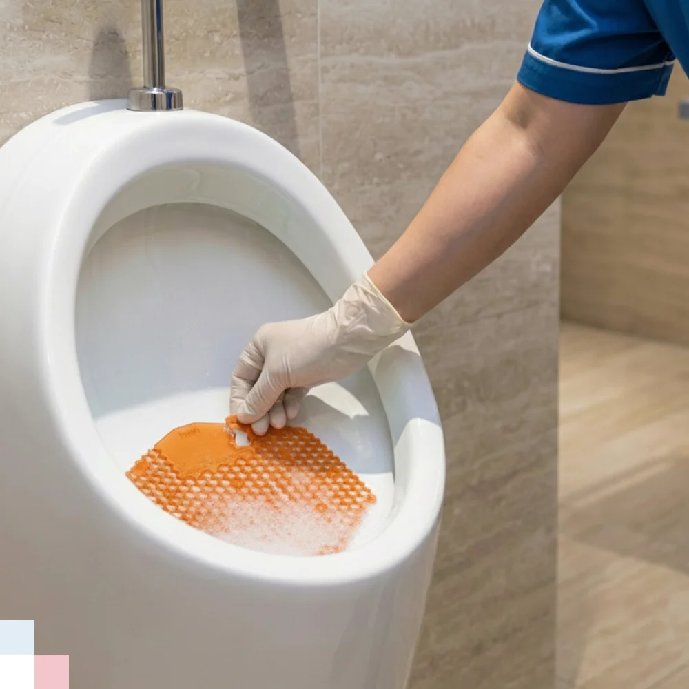 HygienePro Series Wave 3D Urinal Screen, Orange & Mango Scent, 10/Case