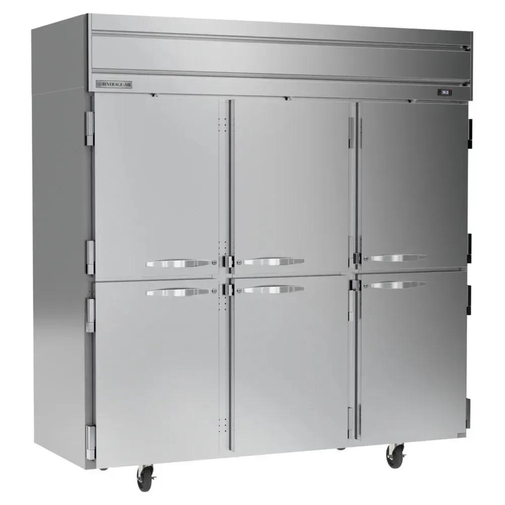 Beverage-Air single-section reach-in freezer with solid door, top-mounted compressor, reliable sub-zero storage in small kitchens.