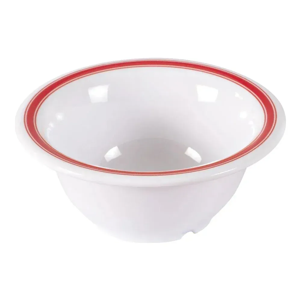 Yanco China charming round white melamine soup bowl suited for soups, stews, or desserts, enhancing dining with clean, classic melamine aesthetics