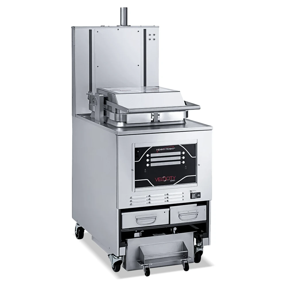 Henny Penny PXE100.09 24" Velocity Series 8-Head Electric Pressure Fryer, 75 lb Vat, 240V, 3 Phase