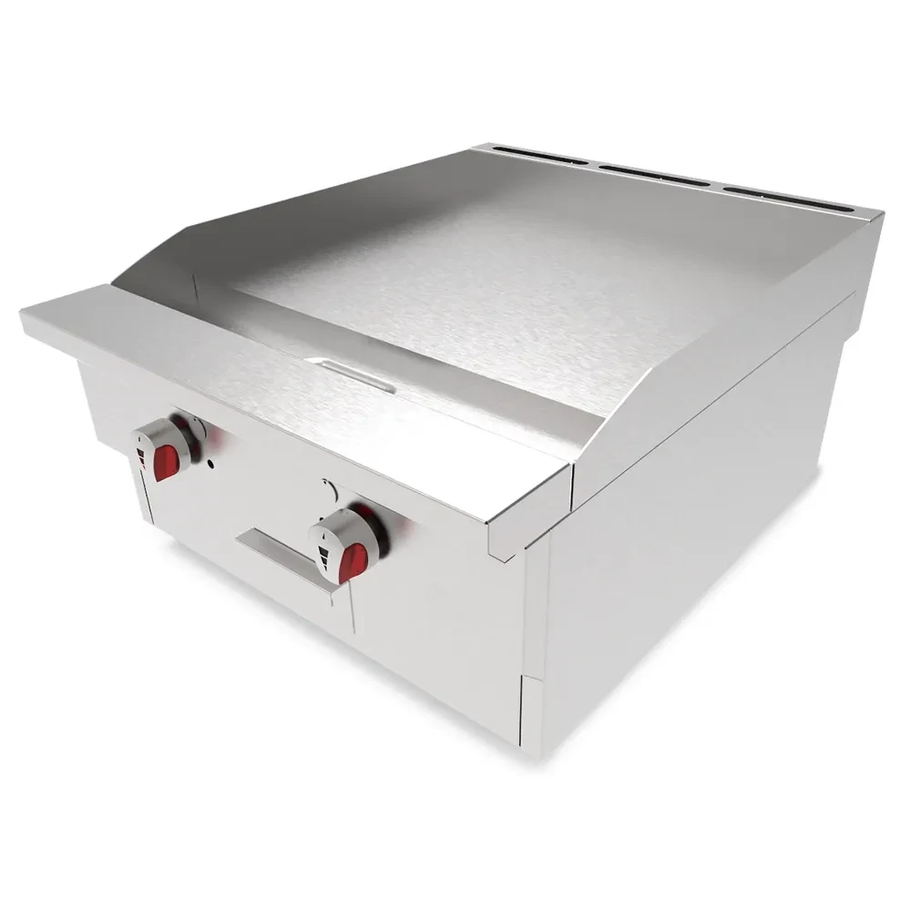 KitchenCore Series 24" Natural Gas Griddle with Backsplash, 2 Burners, 60,000 BTU