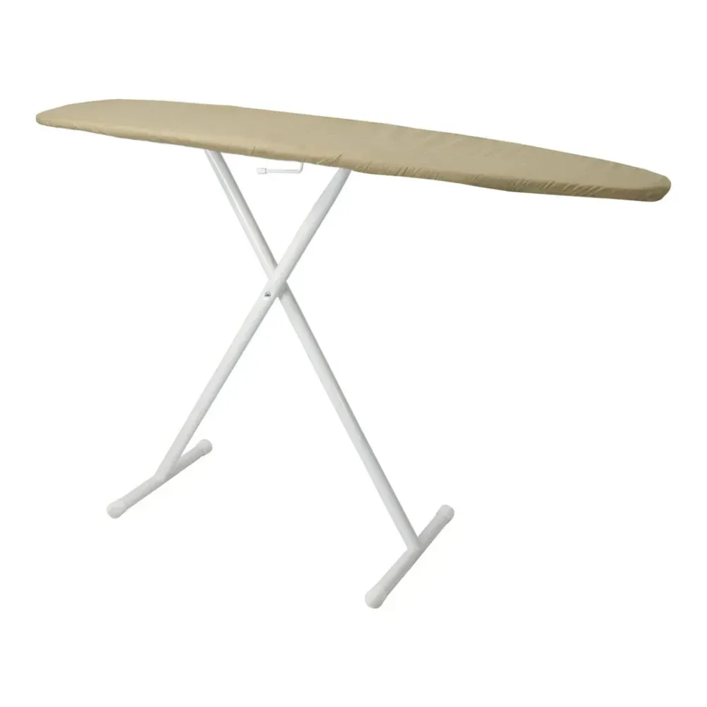 Hospitality 1 Source ironing board with white frame, designed for consistent garment care in hospitality or residential laundry environments.