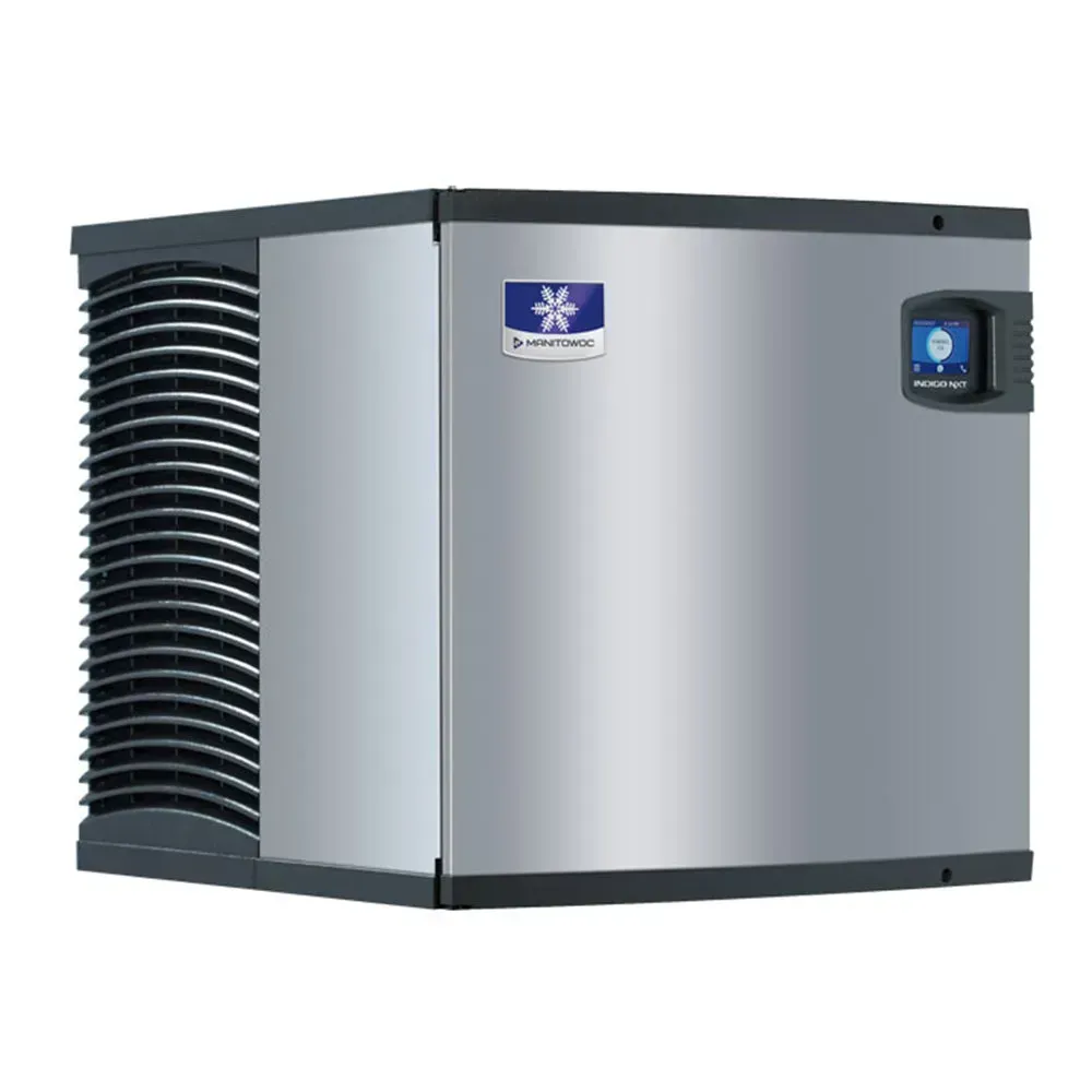 Water-cooled full-size cube Manitowoc ice machine, compact and energy-efficient, ideal for moderate-volume kitchens with reliable performance.