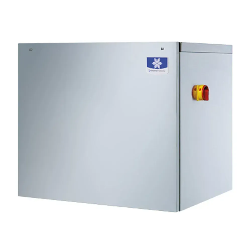an water-cooled dice cube Manitowoc indigo nxt ice machine with compact size head and no bin for flexible kitchen installations.
