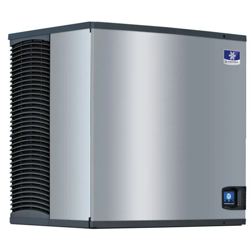 Thirty-inch air-cooled cube Manitowoc ice machine with compact design and no bin for flexible back-of-house layouts in small kitchens.