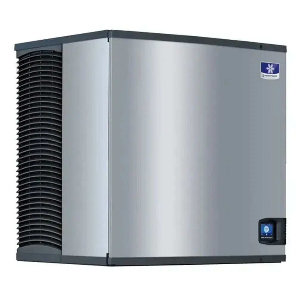 a Thirty-inch water-cooled dice Manitowoc ice machine designed for quiet operation in compact commercial kitchen environments.