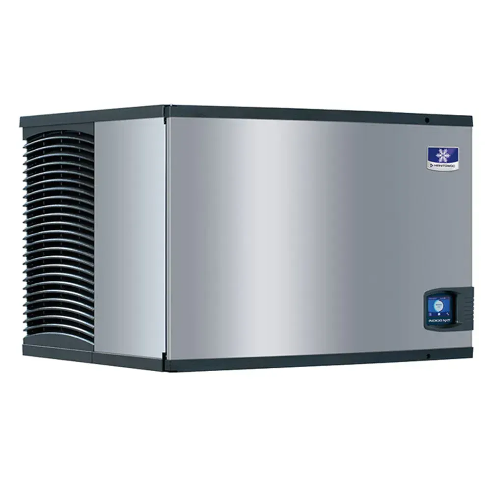 Remote cube Manitowoc ice machine head, forty-eight-inch binless model designed for custom storage integration in commercial layouts.