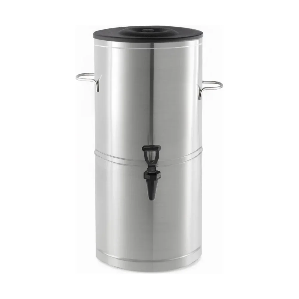 Prepline 5 Gallon Round Iced Tea Dispenser, Stainless Steel