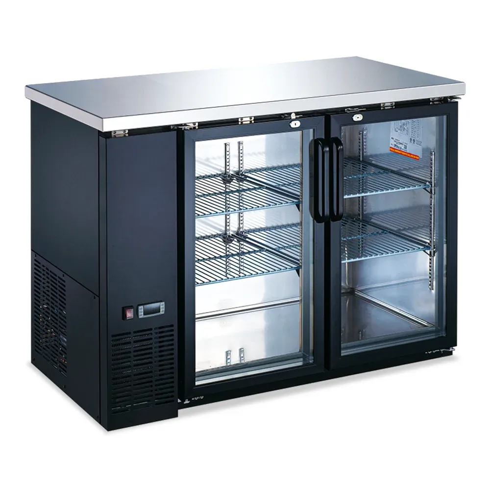 IceVault Series 60” Back Bar Cooler, 2 Glass Doors, 1 Year Warranty